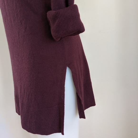 CASLON Side Slit Cowl Neck Tunic, Burgundy, S - Picture 4 of 5